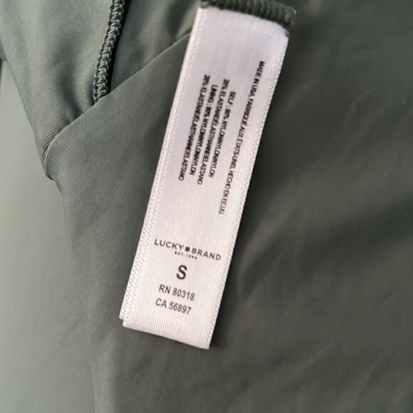 Lucky Brand Womens Swim Shoulder Tie One Piece 3032 Avocado - Picture 8 of 11